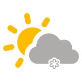 Passages nuageux accompagnés de grésil Passages nuageux accompagnés de grésil