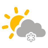 Nubi sparse con neve debole Nubi sparse con neve debole